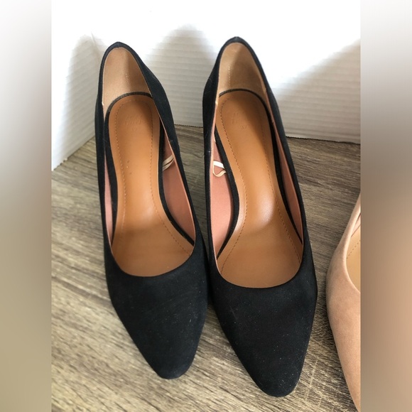 H&M Black and Tan Women's Chunky Heeled Pumps - Picture 5 of 13